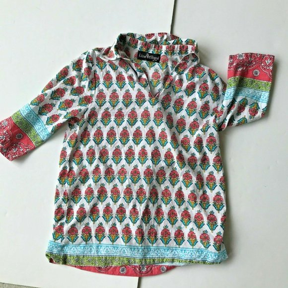 Liza Byrd Floral Top No size tag See my measurements EUC Pit to Pit 16… - Picture 10 of 12